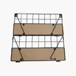 Sera 2-Tier Foldable Wall Shelf with MDF Board - 40x12x41 cm