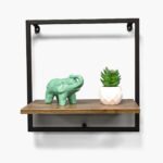 Sera Square 1-Tier Wall Shelf with MDF Board - 35x20x35 cm