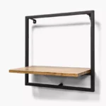 Sera Square 1-Tier Wall Shelf with MDF Board - 35x20x35 cm