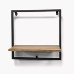 Sera Square 1-Tier Wall Shelf with MDF Board - 35x20x35 cm