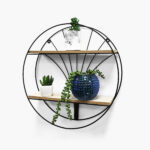 Sera Circle 2-Tier Wall Shelf - 40x10x40 cm