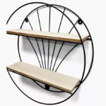 Sera Circle 2-Tier Wall Shelf - 40x10x40 cm