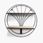 Sera Circle 2-Tier Wall Shelf - 40x10x40 cm