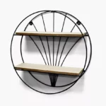 Sera Circle 2-Tier Wall Shelf - 40x10x40 cm