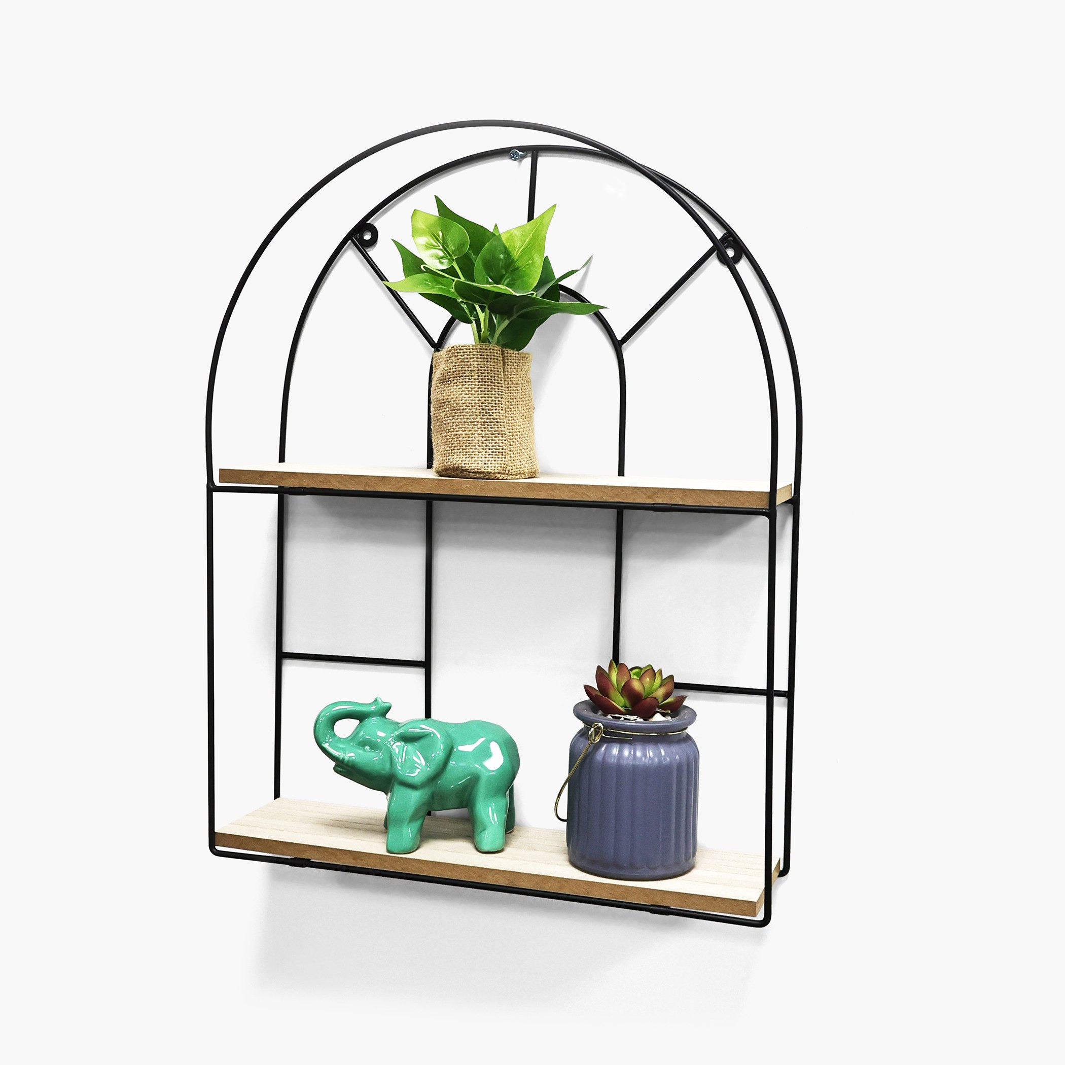 Sera Arch 2-Tier Wall Shelf - 35x10x45 cm