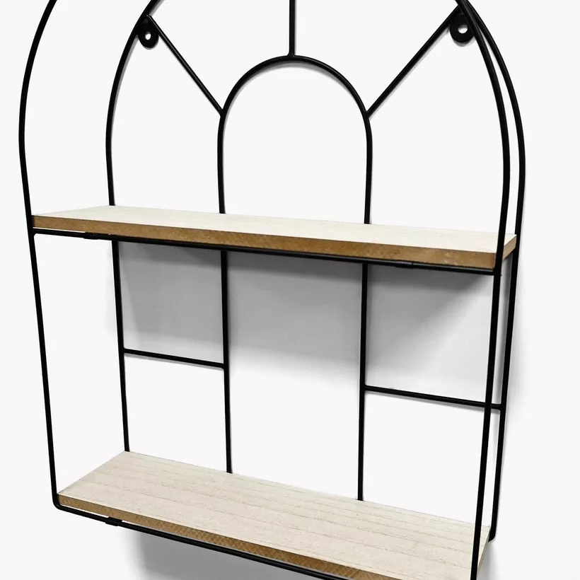Sera Arch 2-Tier Wall Shelf - 35x10x45 cm - Image 2