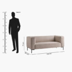 Ferrara 2-Seater Fabric Sofa