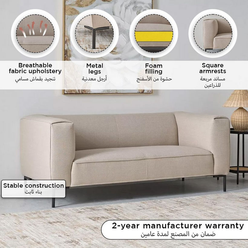Ferrara 2-Seater Fabric Sofa - Image 5