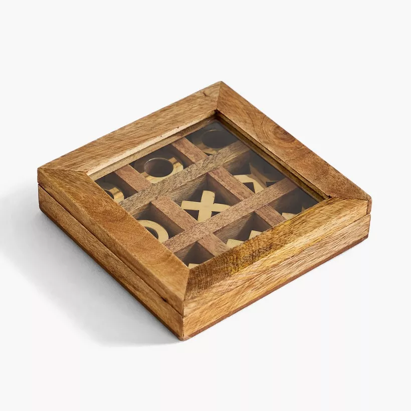 Odin Wooden Cross and Nut Gaming Set with Glass - 15x15x5 cm - Image 2