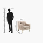 Seville NXT Armchair Fabric Sofa with Cushion