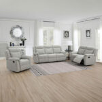 Jane 3-Seater Fabric Recliner Sofa with USB