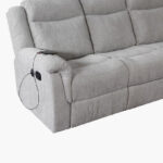 Jane 3-Seater Fabric Recliner Sofa with USB