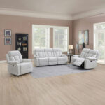 Dallas Electric Power 2-Seater Fabric Recliner Sofa with USB