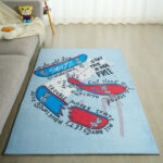 Tom Gearhead Ben Skate All Day Printed Flannel Rug - 110x160 cm