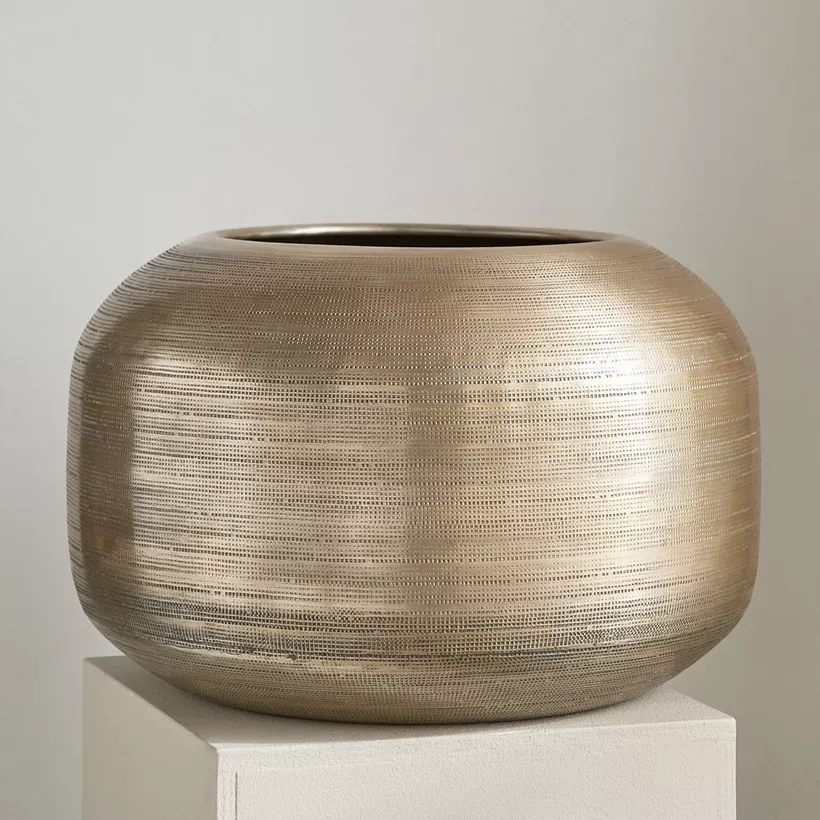 Nydril Floral Design Aluminium Planter - 40x25.5 cm - Image 3