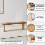 Cavon Clayton Solid Wood Bench