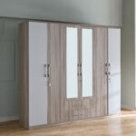 Miami Nxt 6-Door Wardrobe with Mirror and Drawers