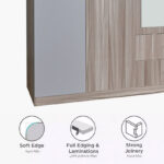 Miami Nxt 6-Door Wardrobe with Mirror and Drawers