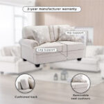 Ashton NXT 2-Seater Fabric Sofa with 2 Cushions