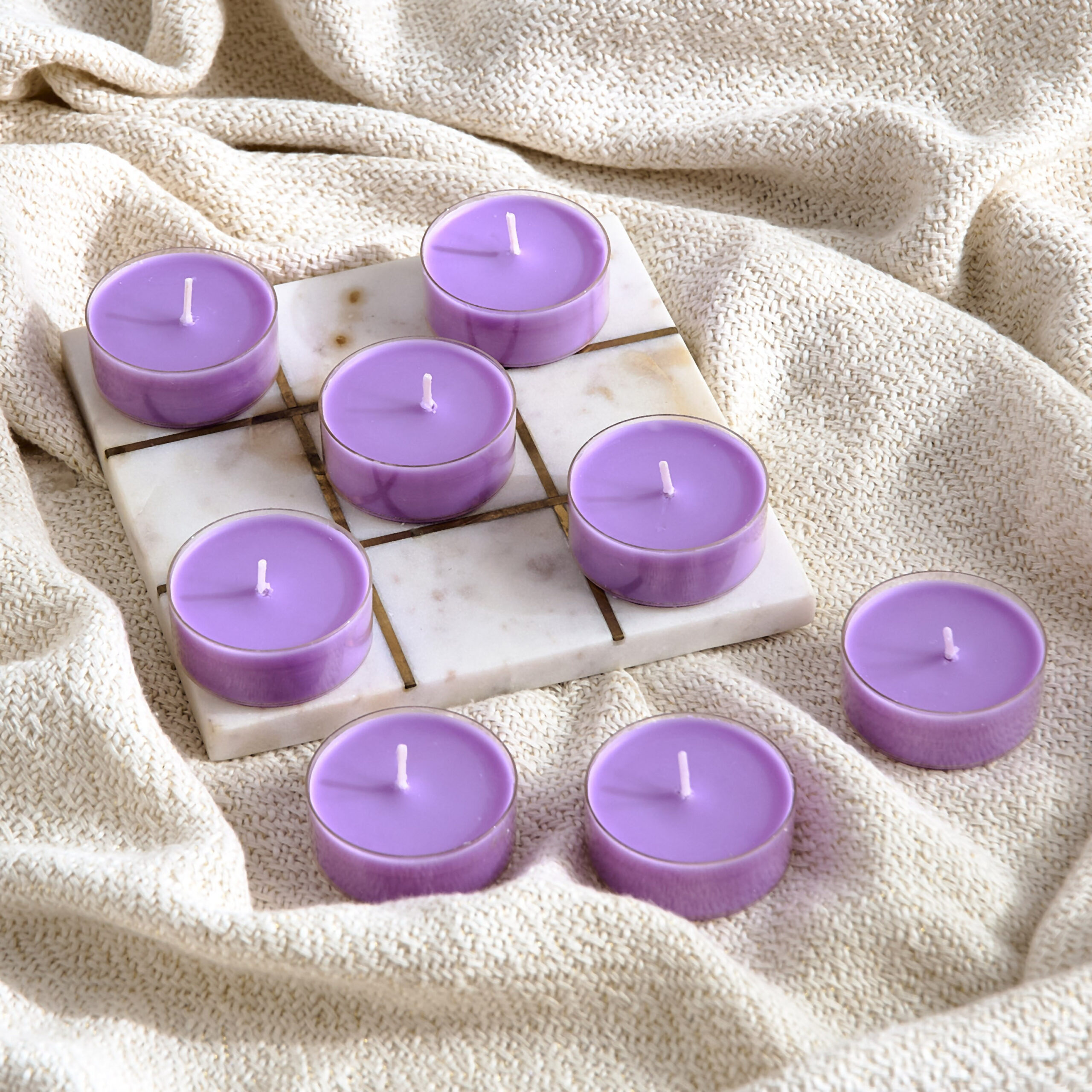 Bolsius 8-Piece Lavender Scented Maxi Light Set - 375 gm