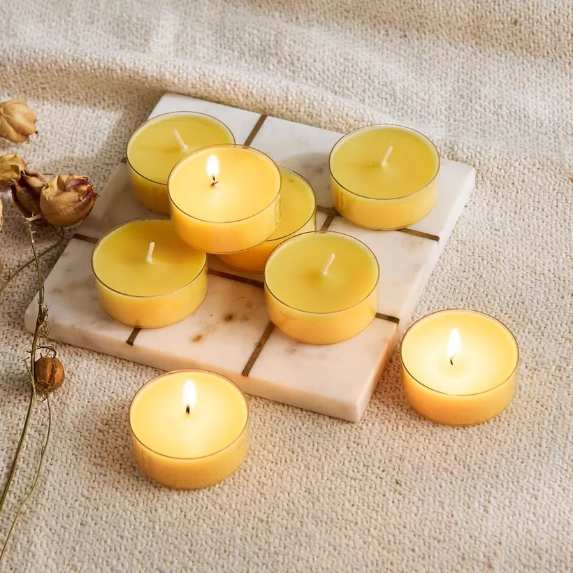 Bolsius 8-Piece Mimosa Scented Maxi Light Set - 375 gm - Image 3