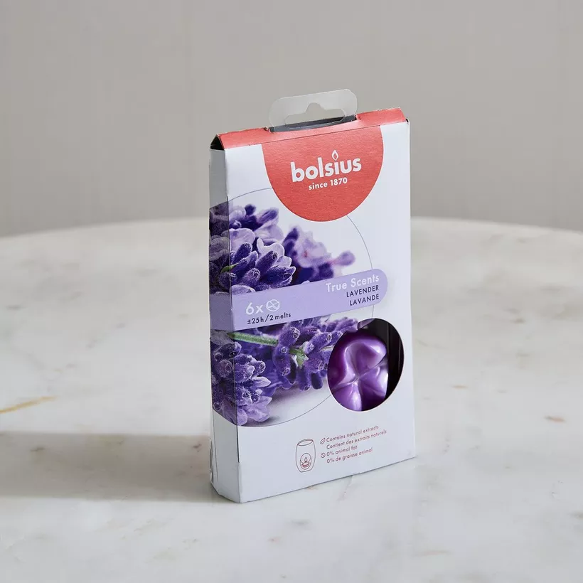 Bolsius 6-Piece Lavender Scented Wax Melt Set - 106 gm - Image 2