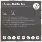 SleepNest iRepose Nxt Box To Medium Firm Bonnell Spring Single Mattress - 90x190x24 cm