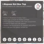 SleepNest iRepose Nxt Box Top Medium Firm Bonnell Spring Queen Mattress - 155x205x24 cm