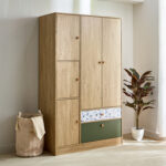 Movo Fern 5-Door Wardrobe with 2 Drawers