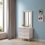 Movo Elmwood 3-Drawer Young Dresser with Mirror
