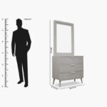 Movo Elmwood 3-Drawer Young Dresser with Mirror