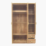 Movo Carnation 3-Door Wardrobe with 2 Drawers and Mirror