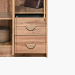 Movo Carnation 3-Door Wardrobe with 2 Drawers and Mirror