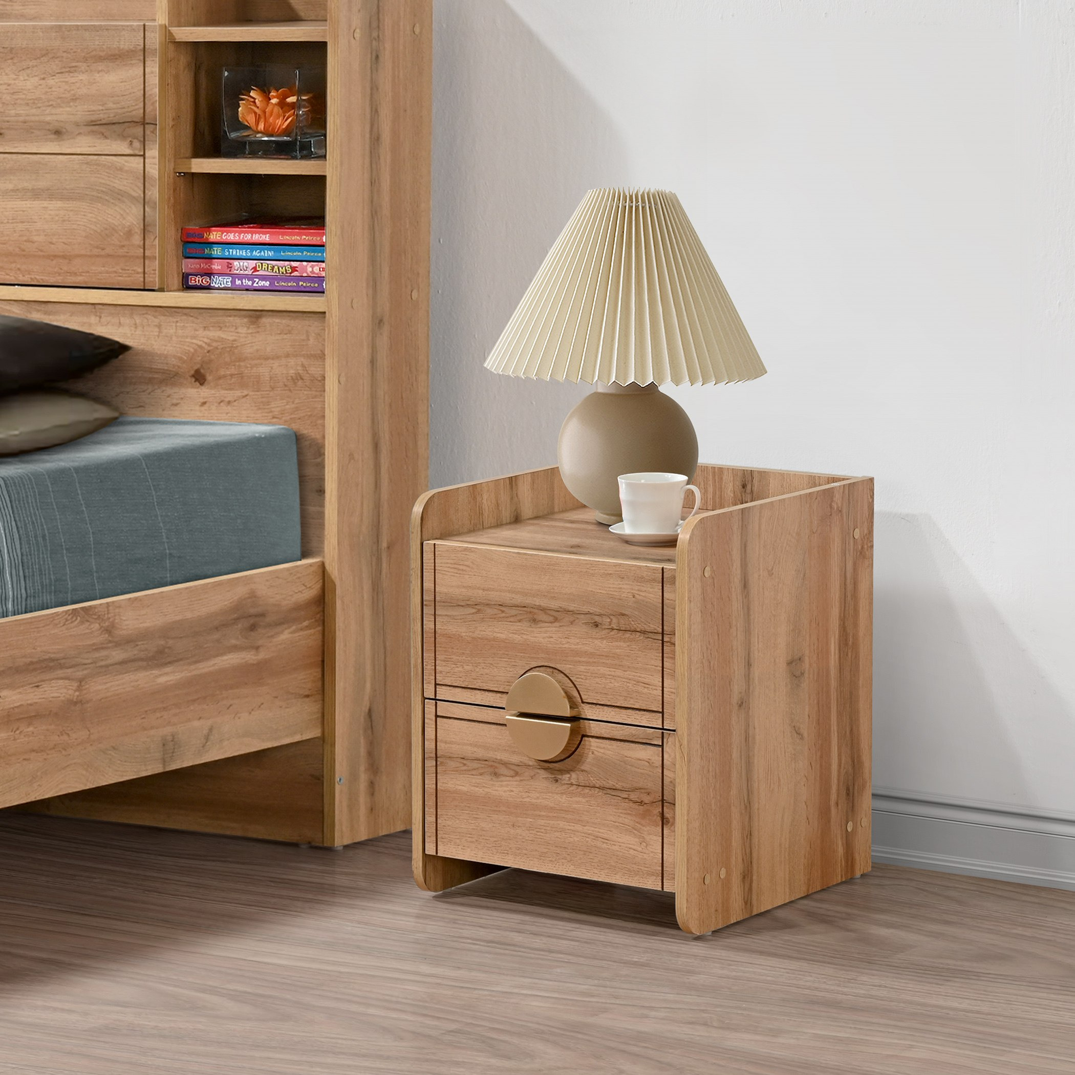 Movo Carnation 2-Drawer Young Nightstand