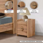 Movo Carnation 2-Drawer Young Nightstand