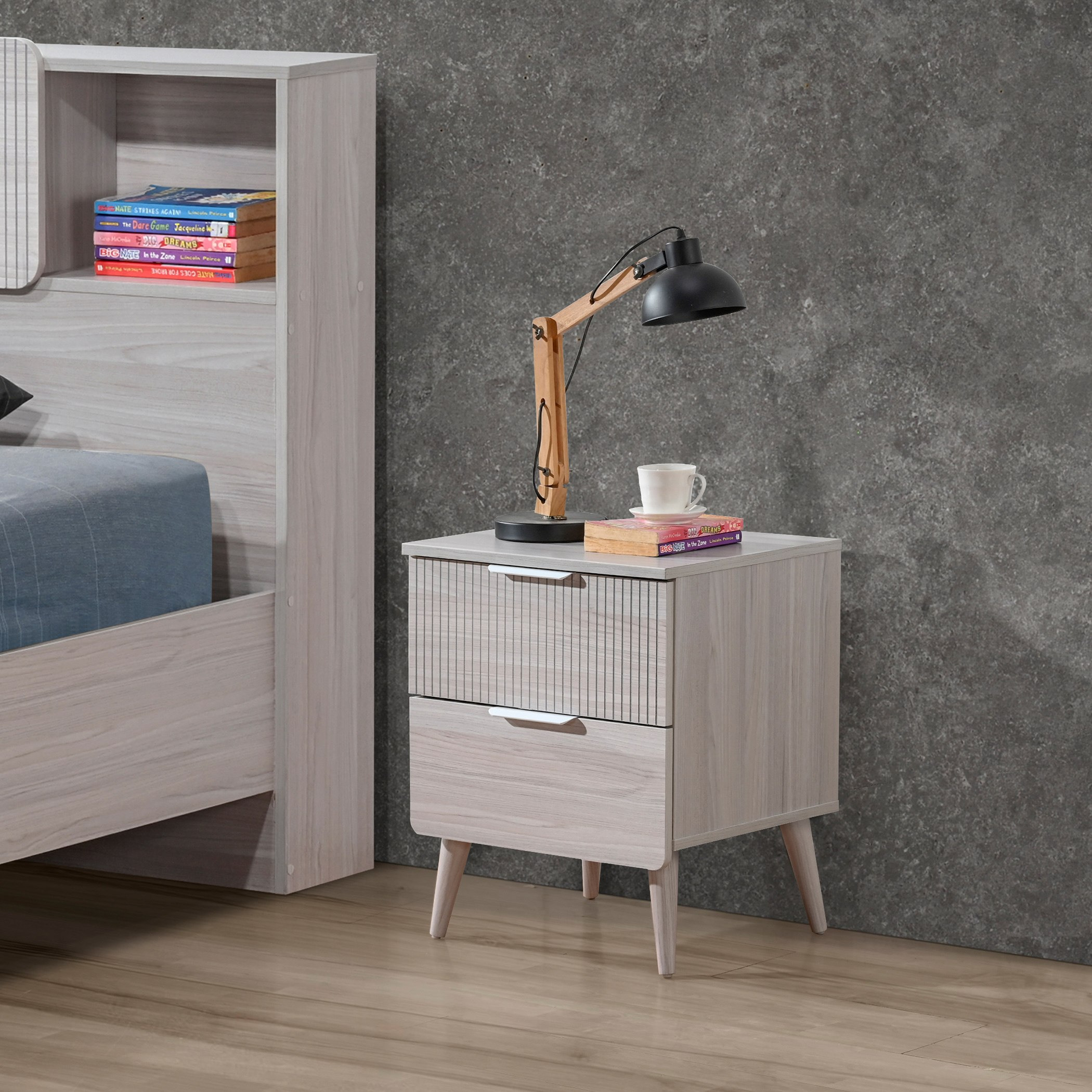 Movo Elmwood 2-Drawer Young Nightstand