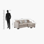 Bellmont 3-Seater Reversible Sleeper Corner Sofa Bed with Memory Foam Mattress and 4 Cushions