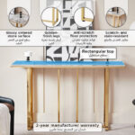 Pearl Sintered Stone Console Table
