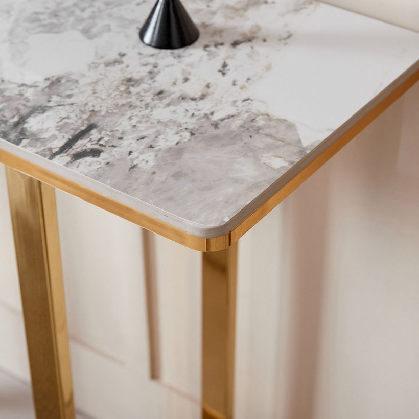 Pearl Sintered Stone Console Table - Image 8