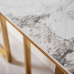 Pearl Sintered Stone Console Table