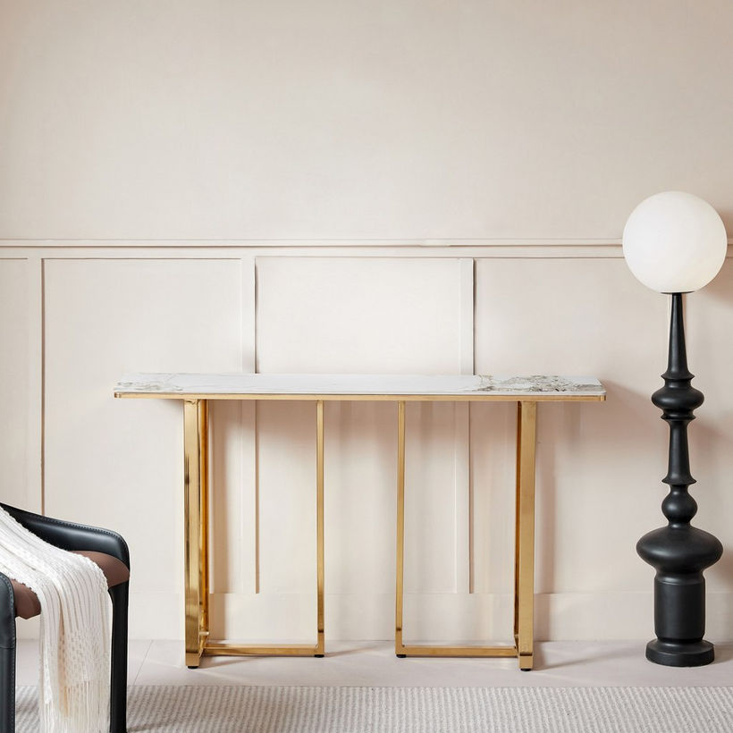 Pearl Sintered Stone Console Table - Image 11