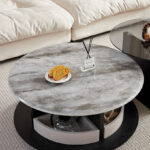 Merida 2-Piece Marble Coffee Table Set with Storage