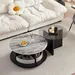 Merida 2-Piece Marble Coffee Table Set with Storage