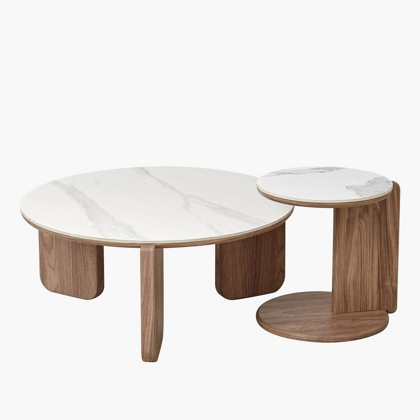 Venessa 2-Piece Sintered Stone Coffee Table Set - Image 14