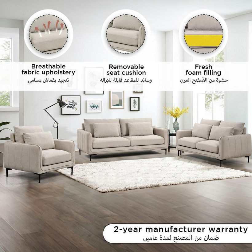 Savnik Armchair Fabric Sofa with 1 Cushion - Image 5