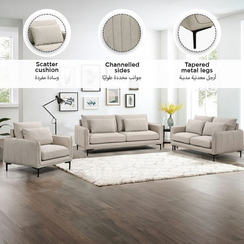 Savnik Armchair Fabric Sofa with 1 Cushion - Image 7