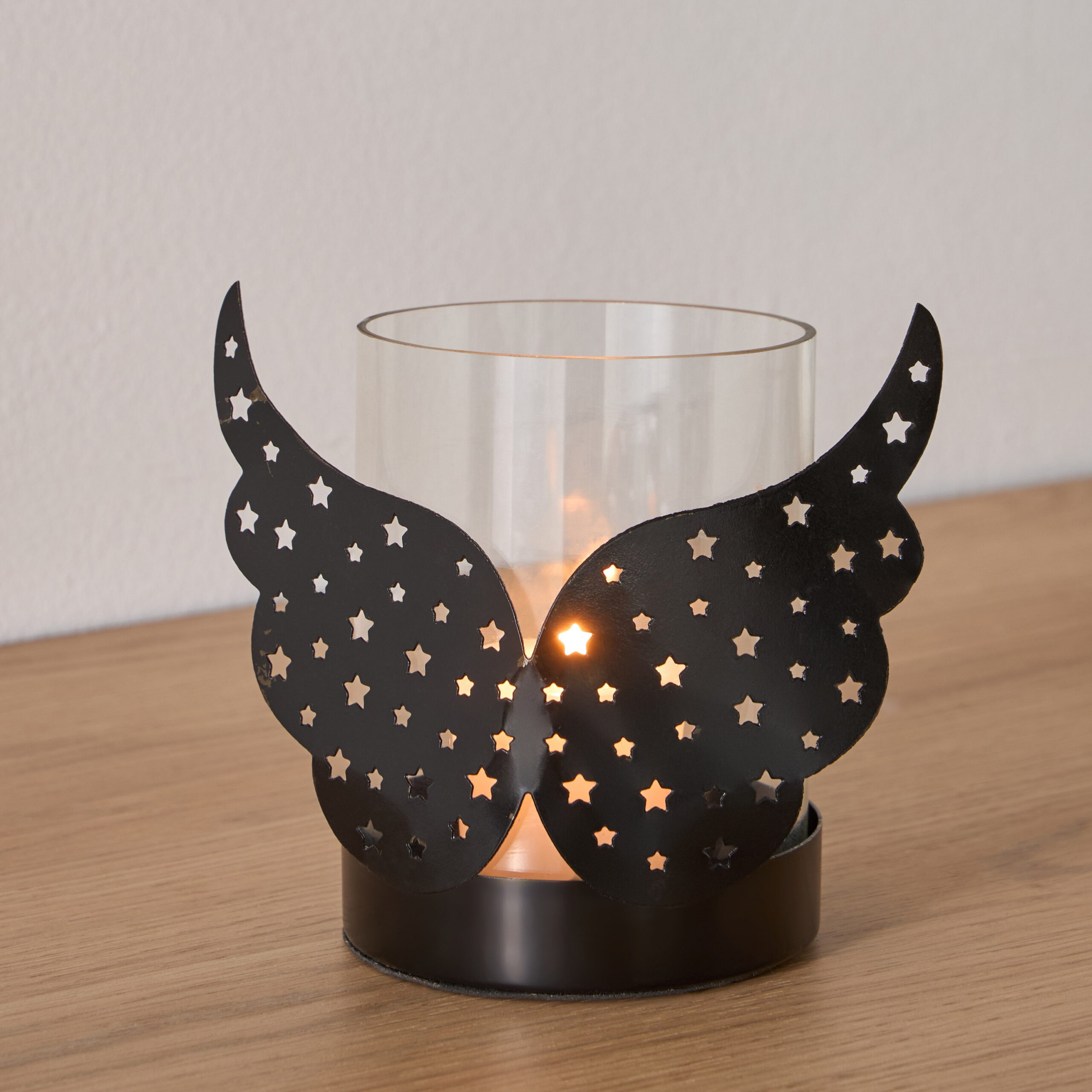 Calot Metal Angel Votive with Glass Candleholder- 14x8x11 cm