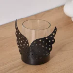 Calot Metal Angel Votive with Glass Candleholder- 14x8x11 cm