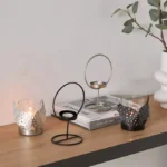 Calot Metal Angel Votive with Glass Candleholder- 14x8x11 cm