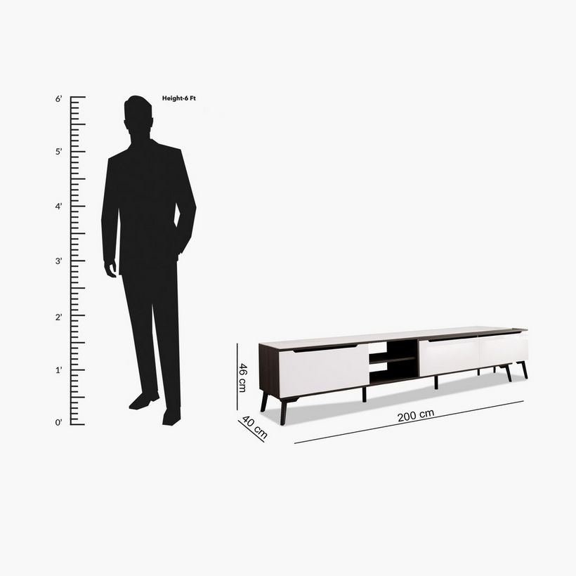 Madora 2 to 3 Metre Extendable TV Unit with Sintered Stone Top for TVs up to 98 inches - Image 2